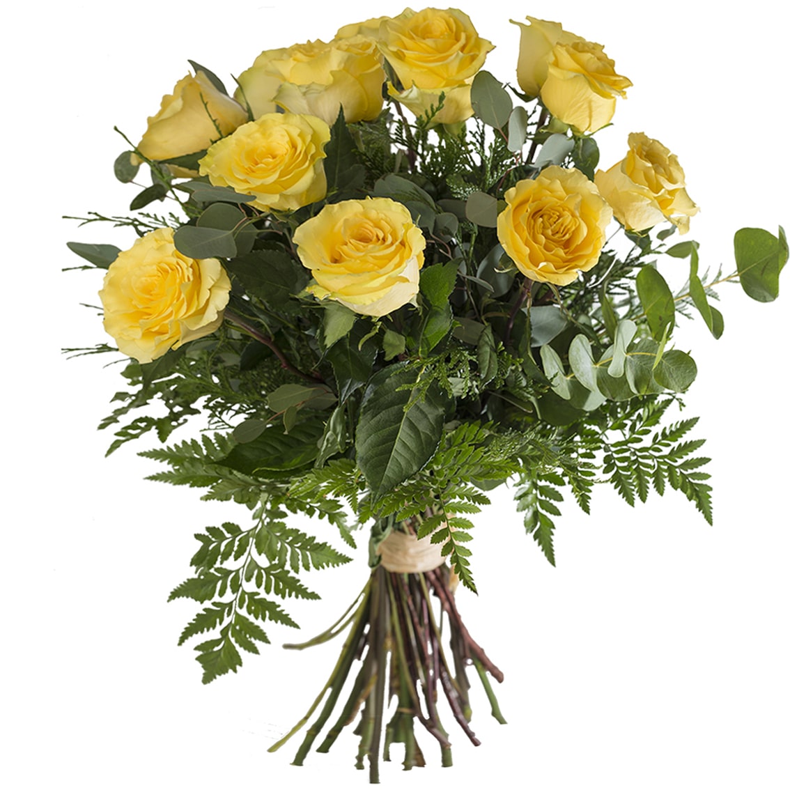Ramo 12 Rosas Amarillas - Floristeria Denis